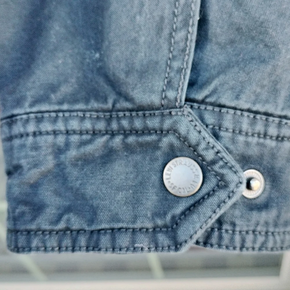 Levi's Military Jacket Detachable Hood Layered Look Cotton Men's Size M